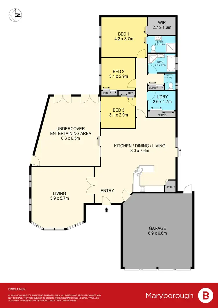 Floorplan of Homely house listing, 7 Rowles Drive, Maryborough VIC 3465