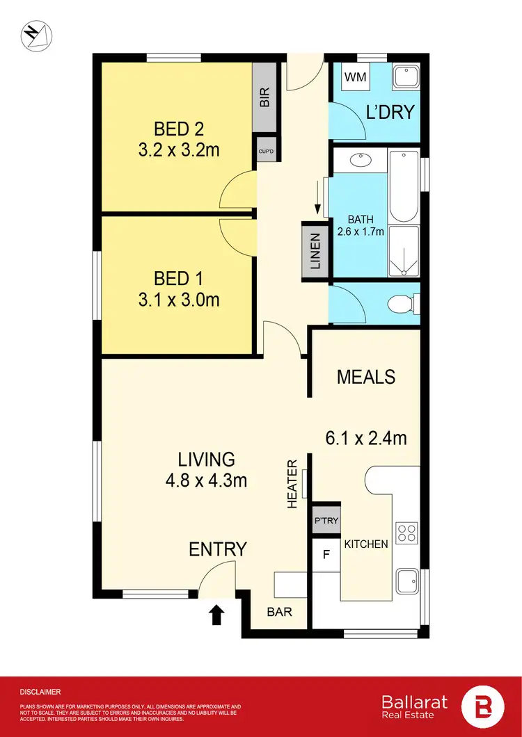 Floorplan of Homely unit listing, 13/209 Leith Street, Redan VIC 3350