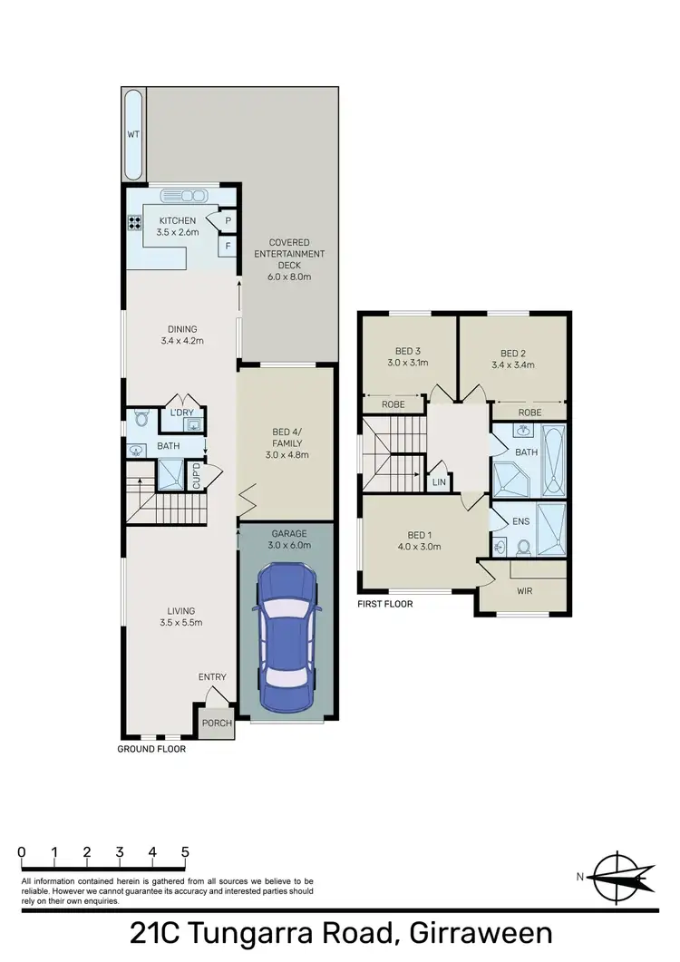 Floorplan of Homely semi-detached listing, 21C Tungarra Road, Girraween NSW 2145