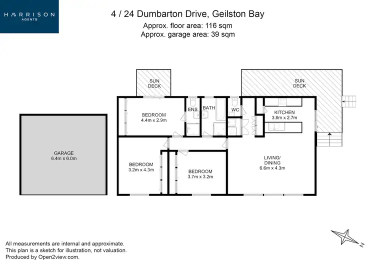 Floorplan of Homely unit listing, 4/24 Dumbarton Drive, Geilston Bay TAS 7015