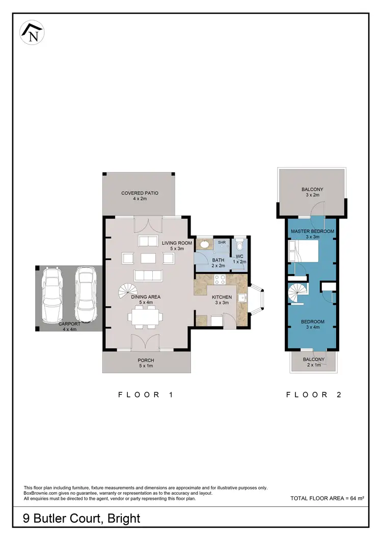 Floorplan of Homely house listing, 9 Butler Court, Bright VIC 3741