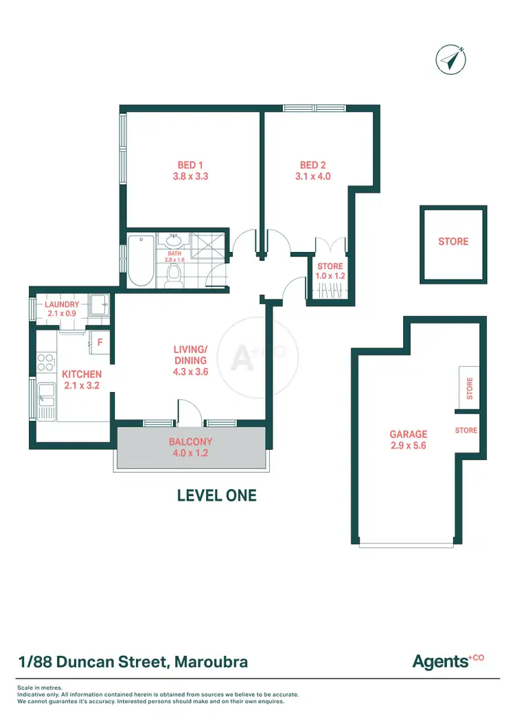 Floorplan of Homely apartment listing, 1/88-94 Duncan Street, Maroubra NSW 2035