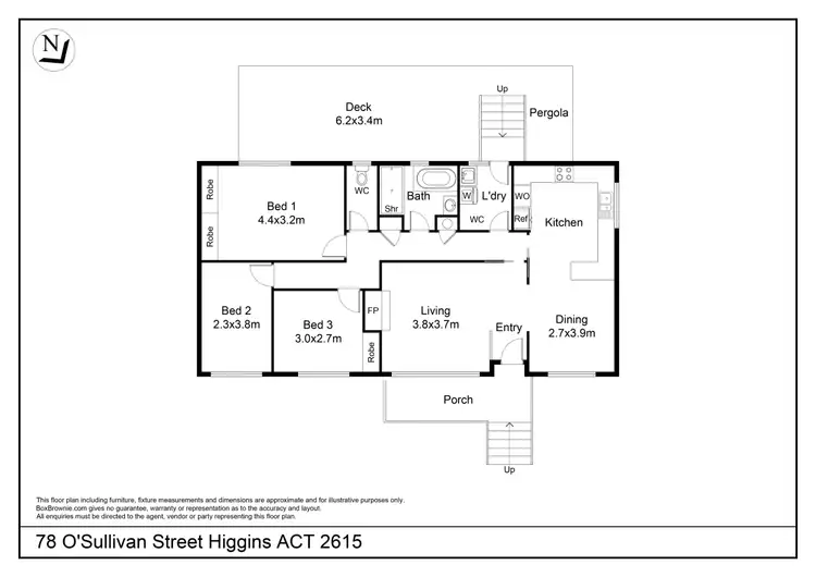Floorplan of Homely house listing, 78 O'Sullivan Street, Higgins ACT 2615