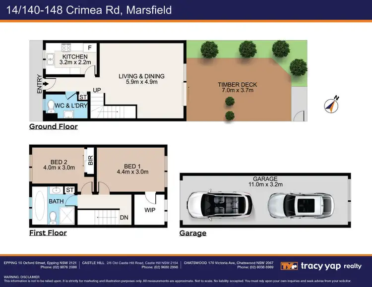 Floorplan of Homely townhouse listing, 14/140-148 Crimea Road, Marsfield NSW 2122