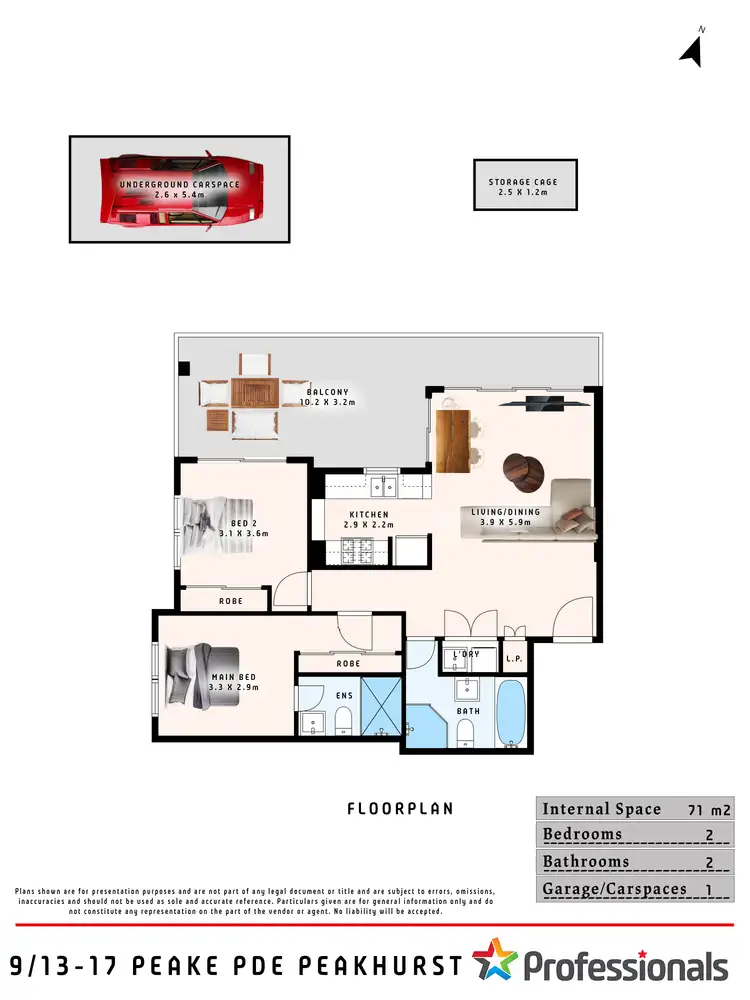 Floorplan of Homely unit listing, 9/13-17 Peake Parade, Peakhurst NSW 2210