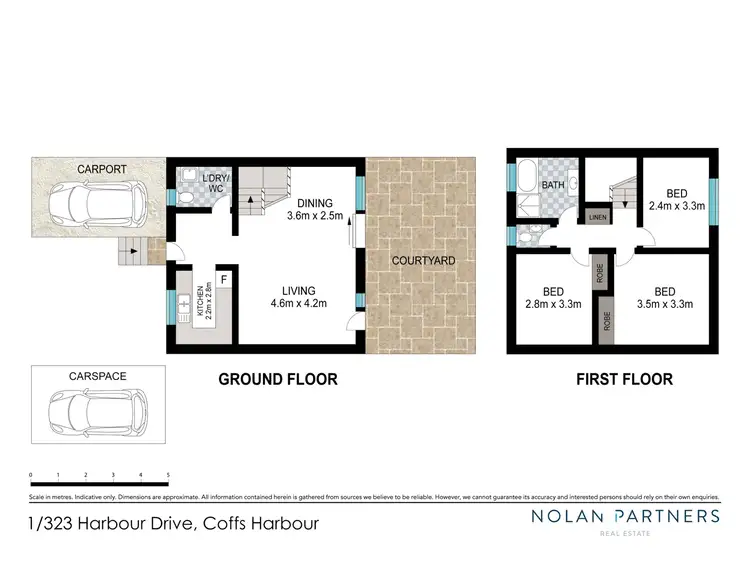 Floorplan of Homely townhouse listing, 1/323 Harbour Drive, Coffs Harbour NSW 2450