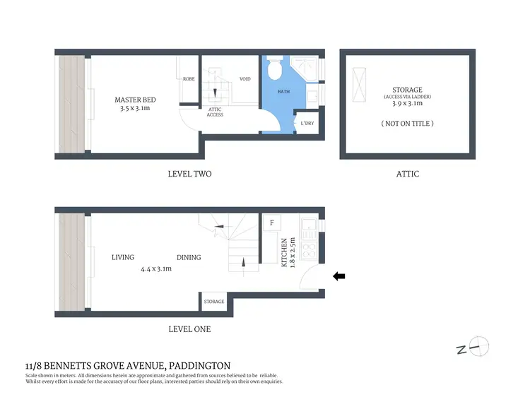 Floorplan of Homely apartment listing, 11/8 Bennetts Grove Avenue, Paddington NSW 2021