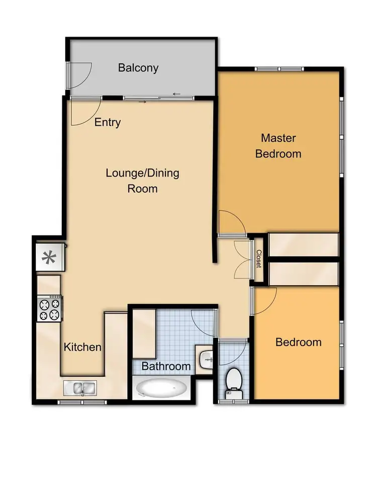 Floorplan of Homely unit listing, 4/55 Hall Street, Northgate QLD 4013