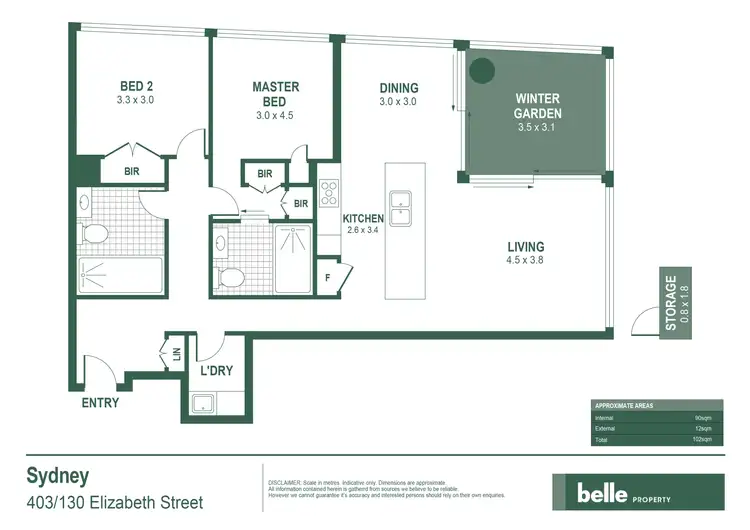 Floorplan of Homely apartment listing, 403/130 Elizabeth Street, Sydney NSW 2000
