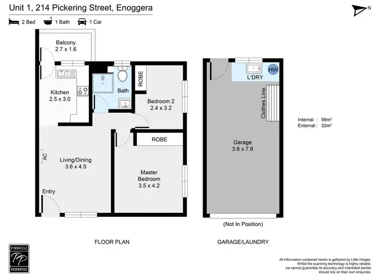 Floorplan of Homely unit listing, 1/214 Pickering Street, Enoggera QLD 4051