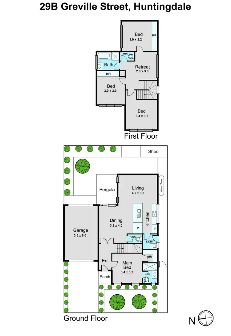 Floorplan of Homely house listing, 29B Greville Street, Huntingdale VIC 3166
