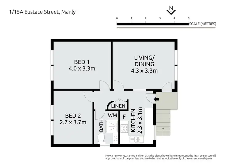 Floorplan of Homely unit listing, 1/15a Eustace Street, Manly NSW 2095