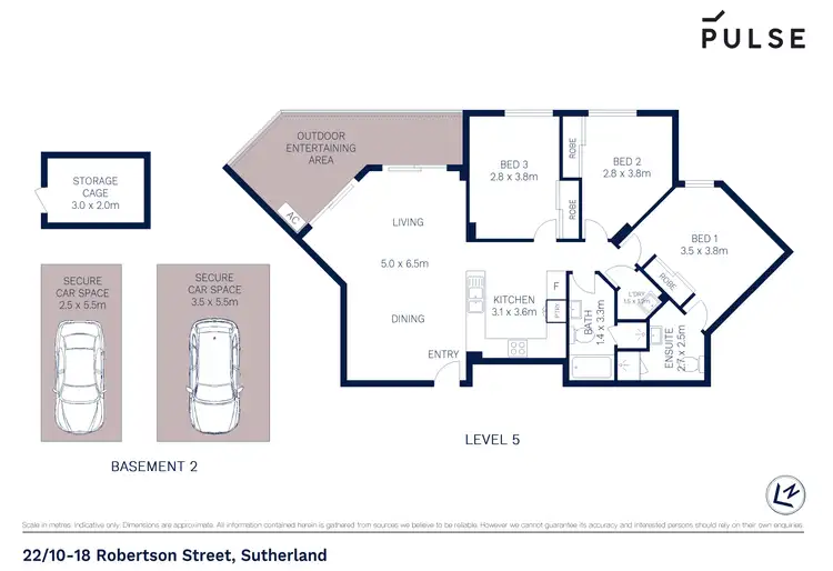 Floorplan of Homely apartment listing, 22/10-18 Robertson Street, Sutherland NSW 2232