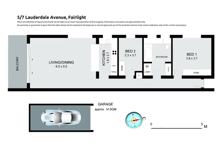 Floorplan of Homely unit listing, 5/7 Lauderdale Avenue, Fairlight NSW 2094