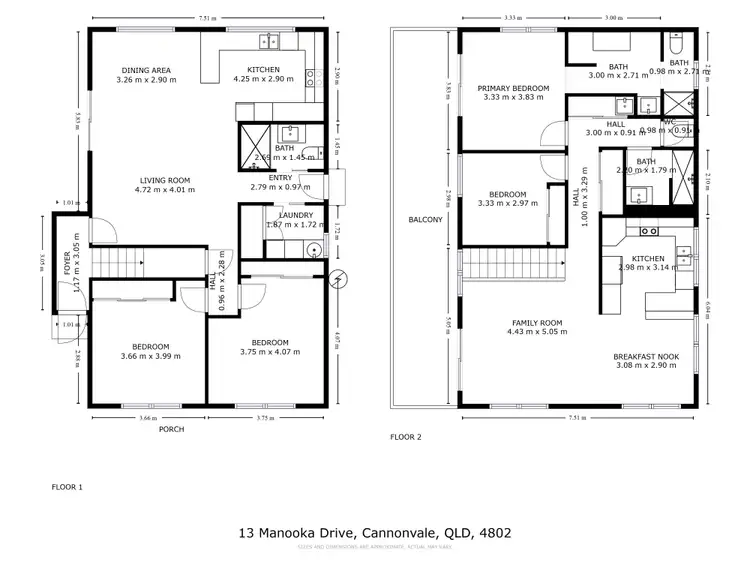Floorplan of Homely house listing, 13 Manooka Drive, Cannonvale QLD 4802