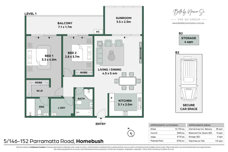 Floorplan of Homely apartment listing, 5/146-152 Parramatta Road, Homebush NSW 2140