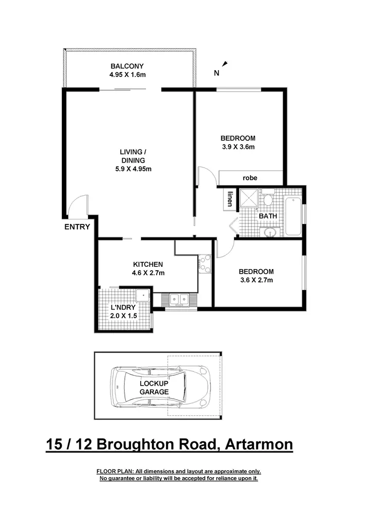 Floorplan of Homely apartment listing, 15/12 Broughton Road, Artarmon NSW 2064