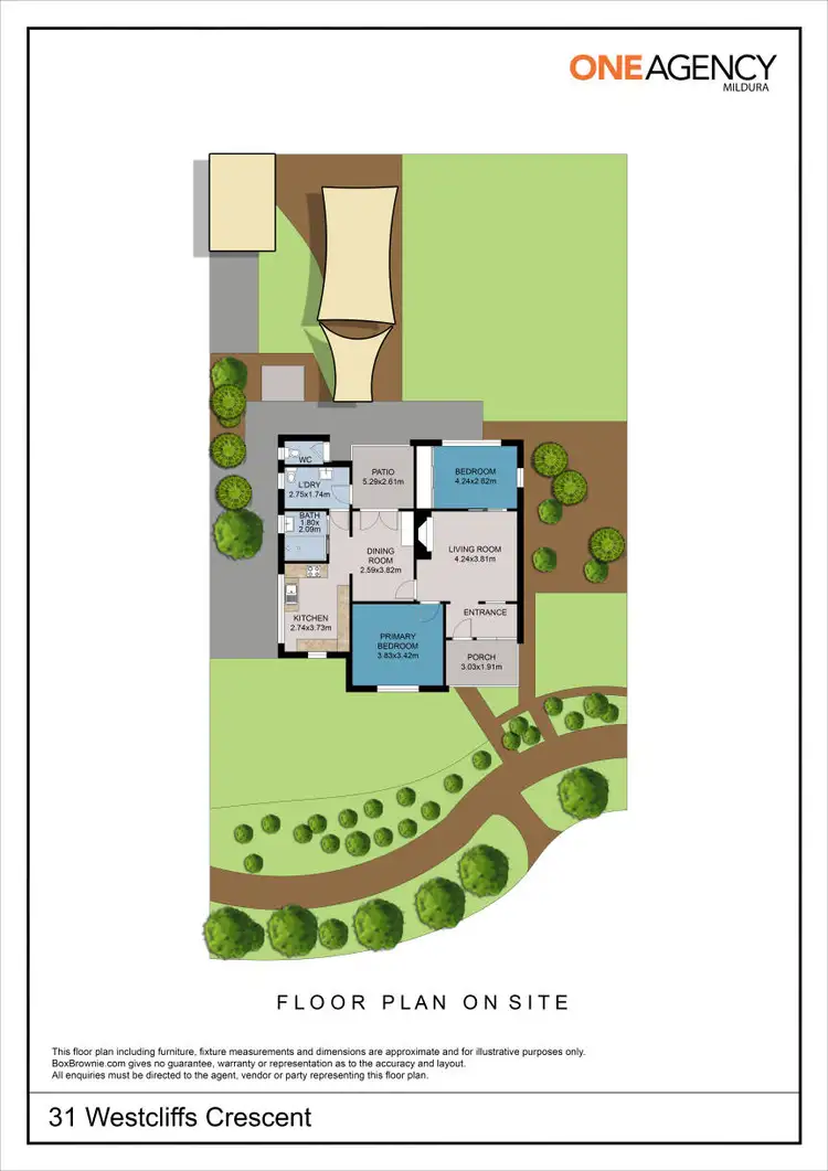 Floorplan of Homely house listing, 31 Westcliffs Crescent, Red Cliffs VIC 3496