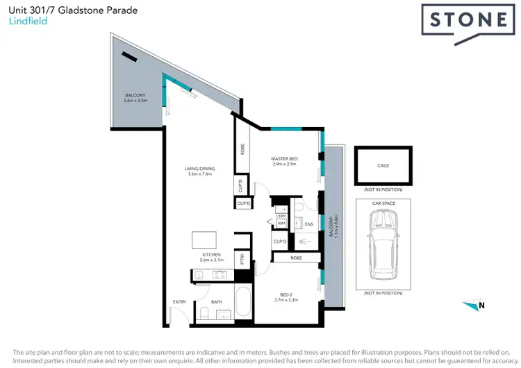 Floorplan of Homely apartment listing, 301/7 Gladstone Parade, Lindfield NSW 2070