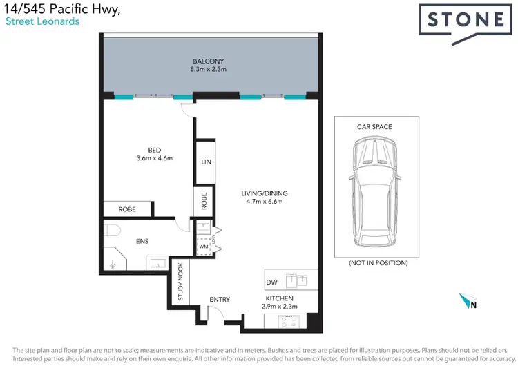Floorplan of Homely apartment listing, 14/545 Pacific Highway, St Leonards NSW 2065