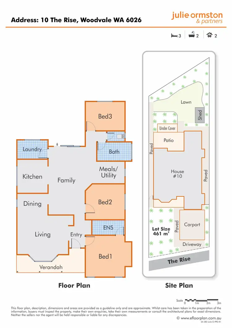 Floorplan of Homely house listing, 10 The Rise, Woodvale WA 6026