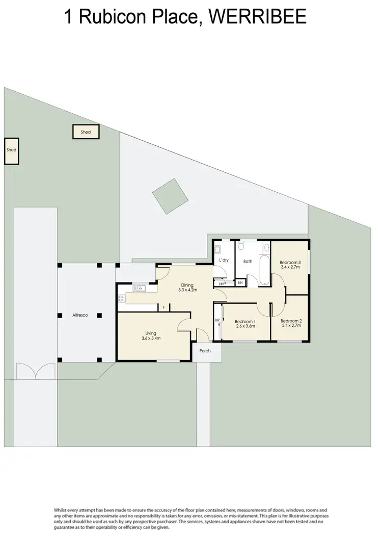 Floorplan of Homely house listing, 1 Rubicon Place, Werribee VIC 3030