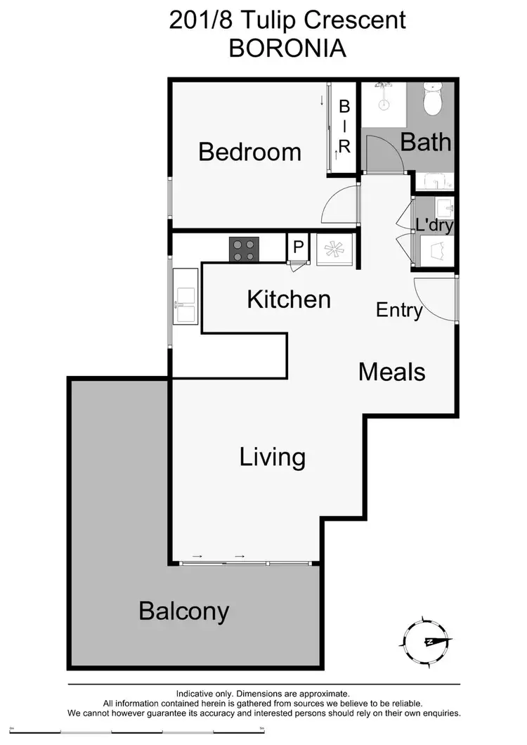 Floorplan of Homely apartment listing, 201/8 Tulip Crescent, Boronia VIC 3155
