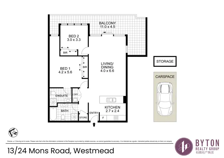 Floorplan of Homely apartment listing, 13/24-28 Mons Road, Westmead NSW 2145