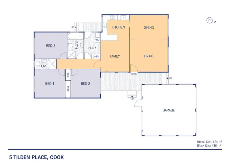 Floorplan of Homely house listing, 5 Tilden Place, Cook ACT 2614