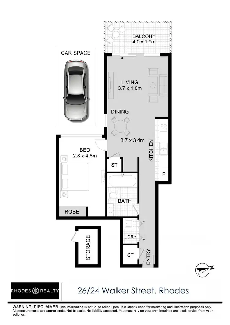 Floorplan of Homely apartment listing, 26/24 Walker Street, Rhodes NSW 2138