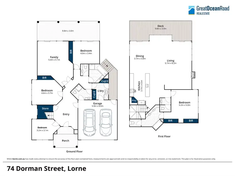 Floorplan of Homely house listing, 74 Dorman Street, Lorne VIC 3232