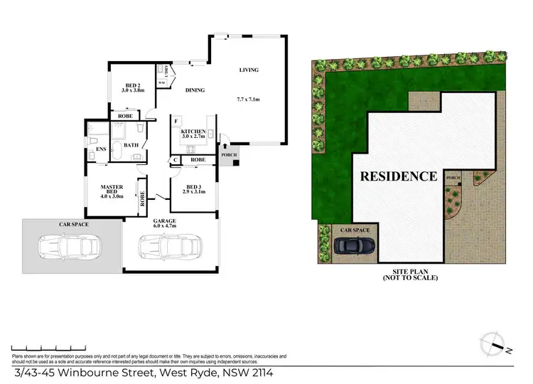 Floorplan of Homely villa listing, 43 Winbourne Street, West Ryde NSW 2114