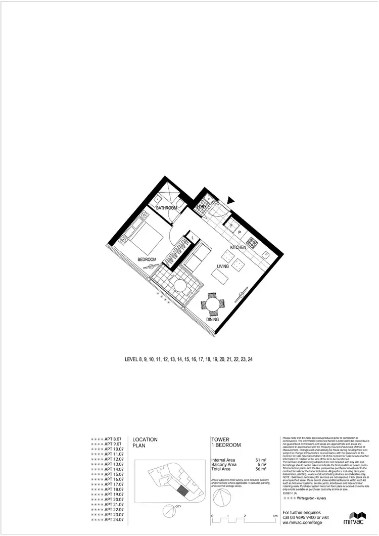 Floorplan of Homely apartment listing, 1607/81 South Wharf Drive, Docklands VIC 3008