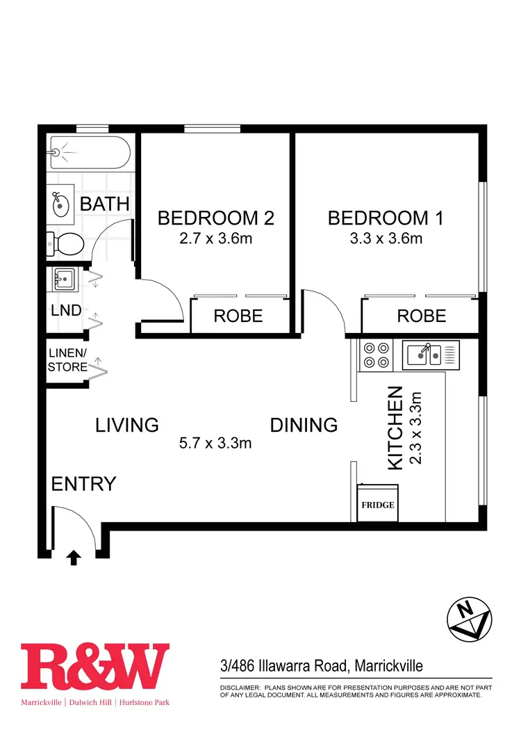 Floorplan of Homely apartment listing, 3/486 Illawarra Road, Marrickville NSW 2204