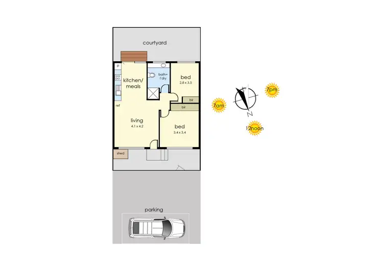 Floorplan of Homely unit listing, 2/34 Petrie Street, Frankston VIC 3199
