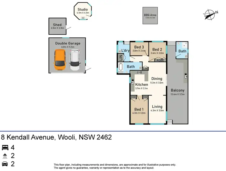 Floorplan of Homely house listing, 8 Kendall Avenue, Wooli NSW 2462