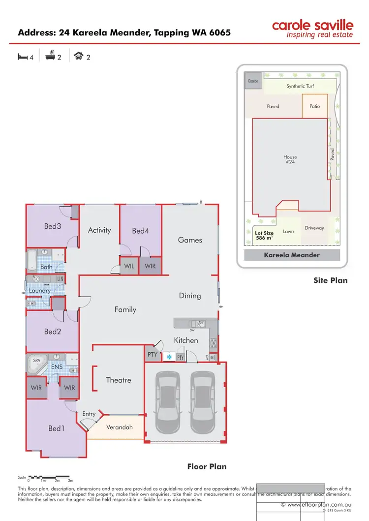 Floorplan of Homely house listing, 24 Kareela Meander, Tapping WA 6065