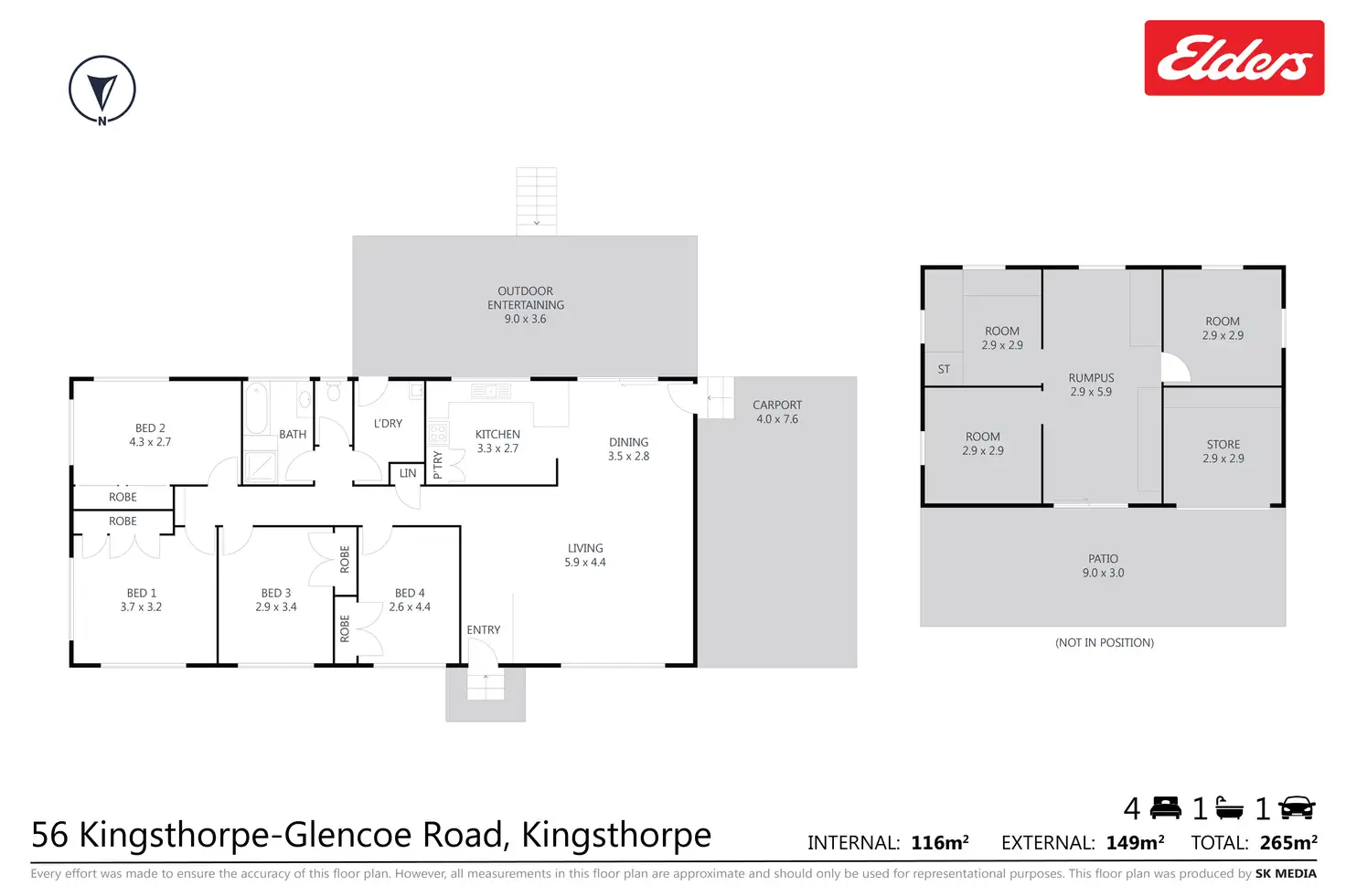 Floorplan of Homely house listing, 56 Kingsthorpe Glencoe Road, Kingsthorpe QLD 4400
