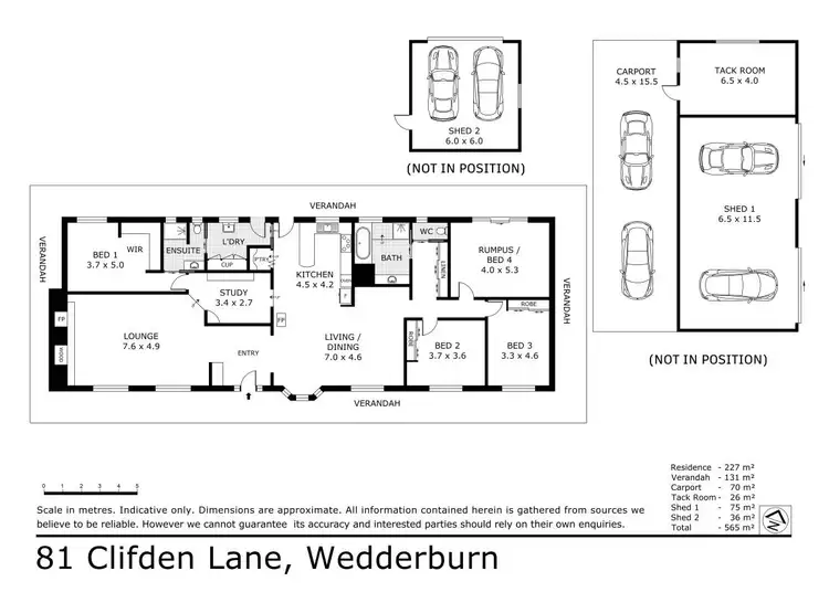 Floorplan of Homely rural property listing, 81 Clifden Lane, Wedderburn VIC 3518