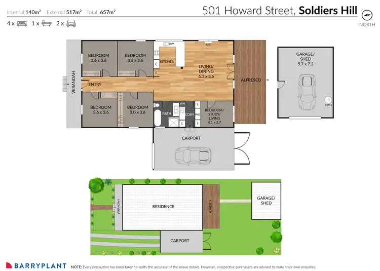 Floorplan of Homely house listing, 501 Howard Street, Soldiers Hill VIC 3350