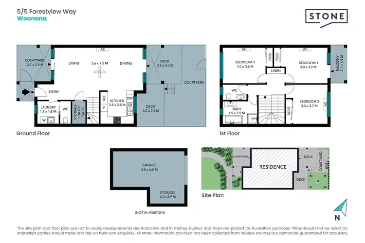 Floorplan of Homely townhouse listing, 5/5 Forestview Way, Woonona NSW 2517