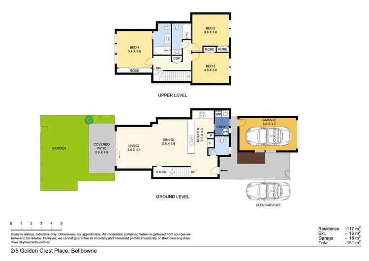 Floorplan of Homely townhouse listing, 2/5 Golden Crest Place, Bellbowrie QLD 4070