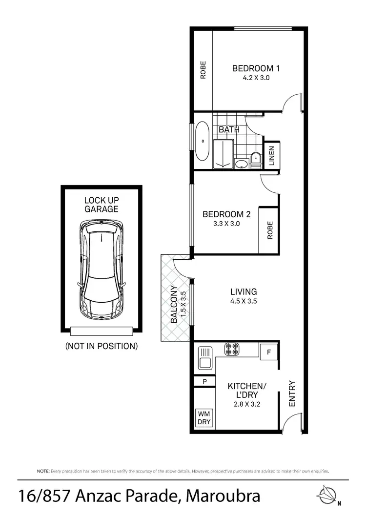 Floorplan of Homely apartment listing, 16/857 Anzac Parade, Maroubra NSW 2035