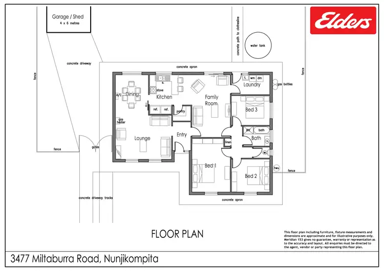 Floorplan of Homely house listing, 3477 Miltaburra Road, Nunjikompita SA 5680