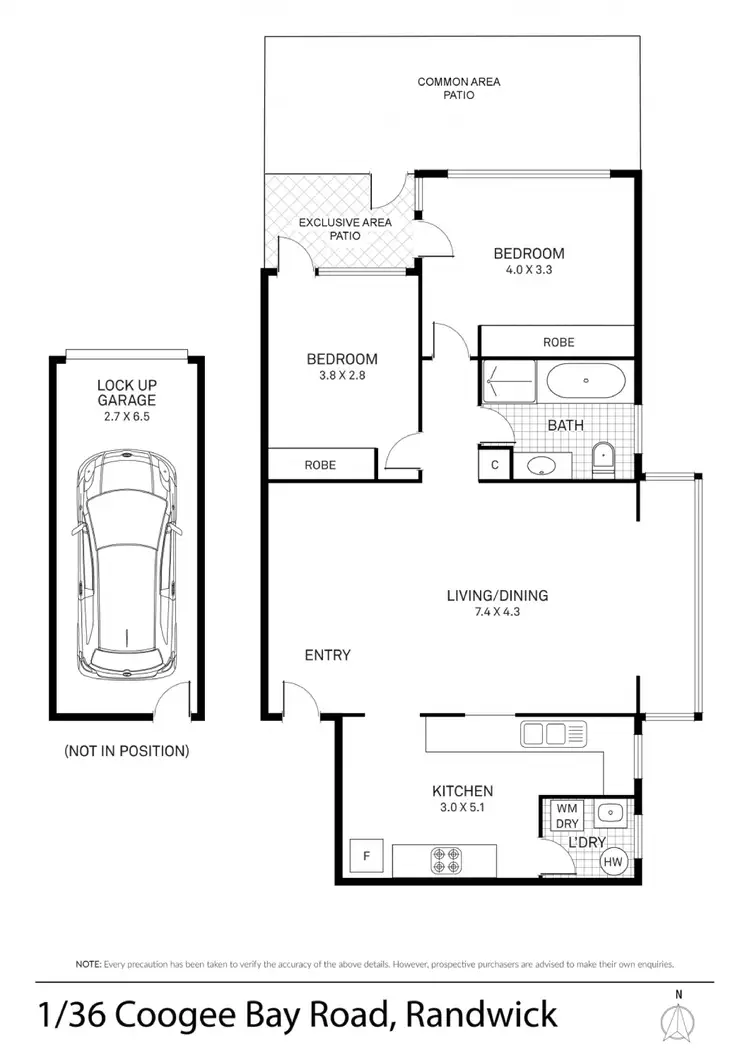 Floorplan of Homely apartment listing, 1/36 Coogee Bay Road, Randwick NSW 2031