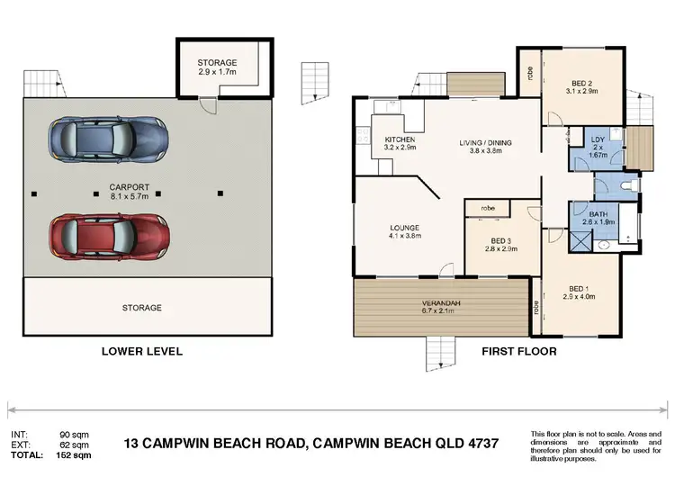 Floorplan of Homely house listing, 13 Campwin Beach Road, Campwin Beach QLD 4737