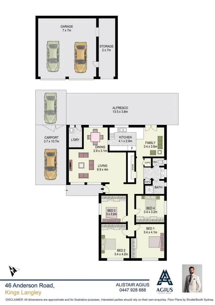 Floorplan of Homely house listing, 46 Anderson Road, Kings Langley NSW 2147