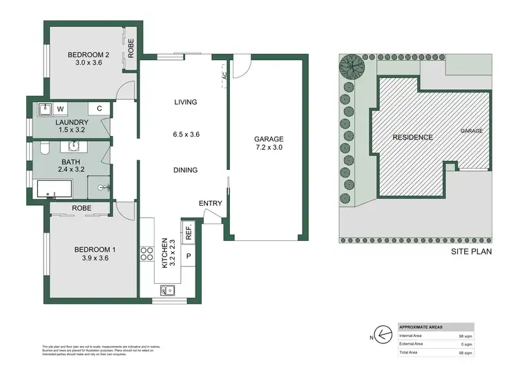 Floorplan of Homely semi-detached listing, 1/29 Northcote Street, Aberdare NSW 2325