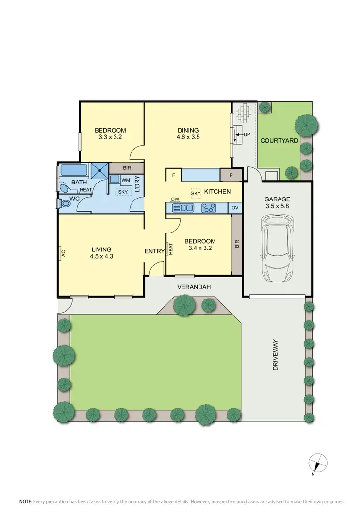 Floorplan of Homely villa listing, 1/43 Grandview Street, Glenroy VIC 3046