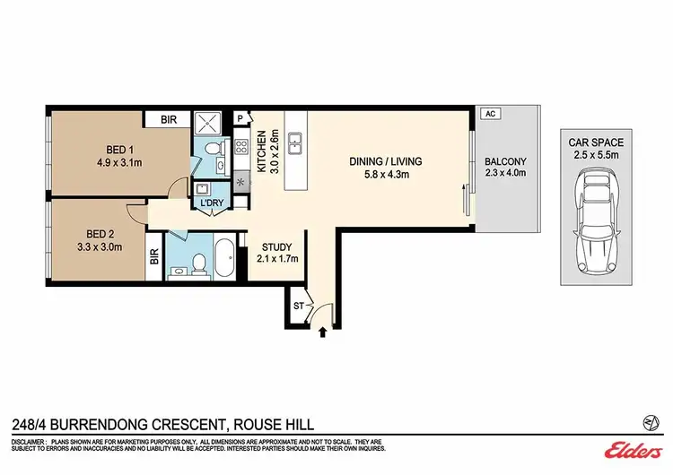 Floorplan of Homely apartment listing, B207(Lot 2/4 Burrendong Crescent, Rouse Hill NSW 2155